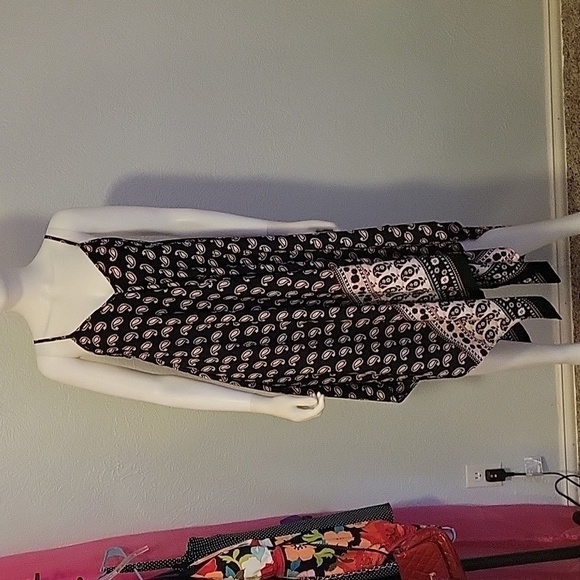 MAGIC 1990s Paisley Assymetric Handkerchief Sharkbite Spaghetti Strap Slip Dress - Picture 3 of 11